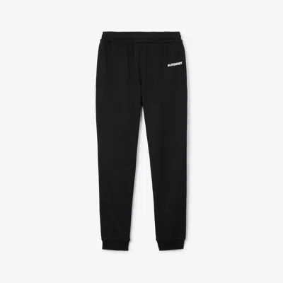 Burberry Cotton Jogging Trousers In Black