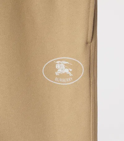Burberry Cotton Knight Stamp Shorts In Sand