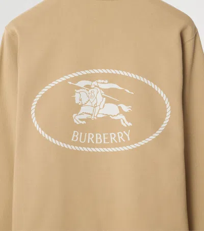 Burberry Cotton Knight Stamp Sweatshirt In Sand