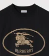 Burberry Cotton Knight Stamp T-shirt In Black