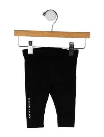 Pre-owned Burberry Babies' Cotton Leggings In Black