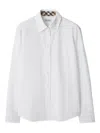 Burberry Cotton Poplin Shirt With Check Pattern Detail