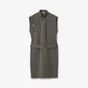 Burberry Linen Dress In Iron