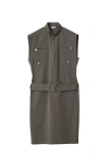 Burberry Linen Dress In Iron