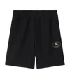 Burberry Knight Stamp Swim Shorts In Black