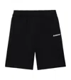 Burberry Raphael Logo Cotton Jersey Sweat Shorts In Black