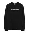 Burberry Burlow Logo Cotton Jersey Sweatshirt In Black