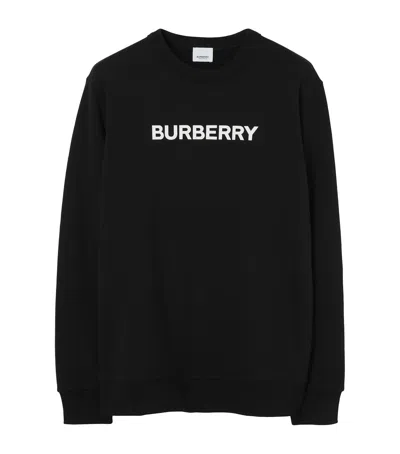 Burberry Cotton Logo Sweatshirt In Black