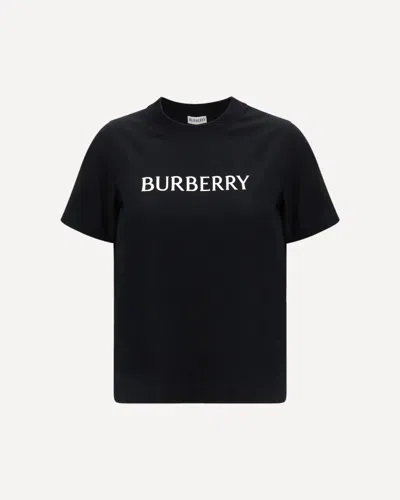 Burberry Cotton Logo T-shirt In Black