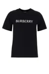 Burberry Women Cotton T-shirt With Logo In Black