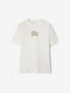 Burberry Equestrian Knight Design Cotton T-shirt In White