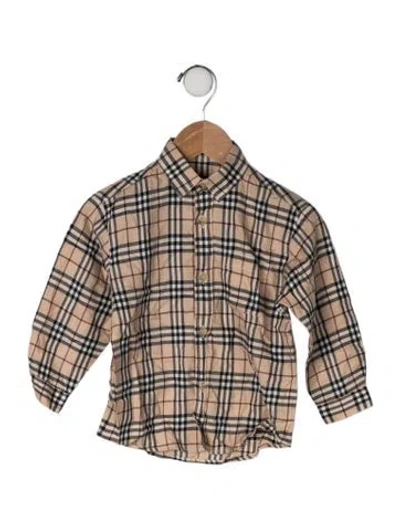 Pre-owned Burberry Babies' Cotton Long Sleeve Shirt In Neutrals