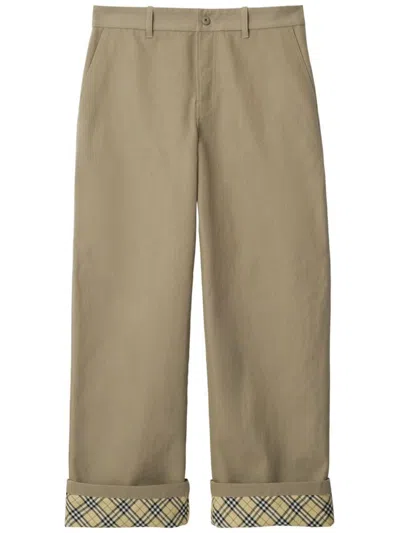 Burberry Cotton Carpenter Trousers In Multicolor