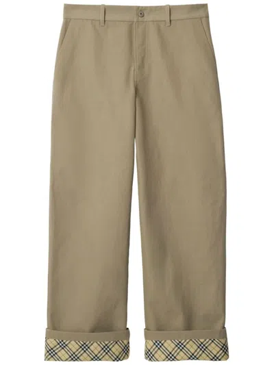 BURBERRY COTTON LOOSE-FIT TROUSERS