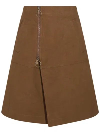 BURBERRY COTTON MIDI SKIRT
