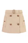 BURBERRY BURBERRY COTTON MINI-SKIRT