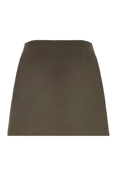 Burberry Cotton Mini-skirt In Black