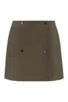 Burberry Cotton Mini-skirt In Green