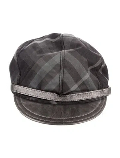 Pre-owned Burberry Cotton Newsboy Cap In Gray