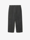 Burberry Cotton-blend Tailored Trousers In Cinder