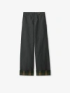 Burberry Ash Coloured Trousers With Lapels In Cinder