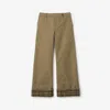 Burberry Check-trim Wide-leg Trousers In Mountain