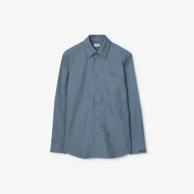 Burberry Cotton Oxford Shirt In Blue