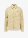 Burberry Quilted Gabardine Overshirt In Neutral