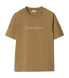 Burberry Paisley-logo Cotton T-shirt In Brown