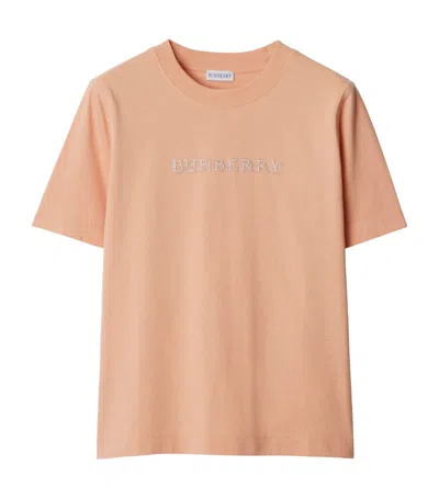 Burberry Cotton Paisley Logo T-shirt In Pink