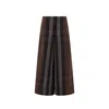 Burberry Brown Check Print Wide Leg Trouser In Brown
