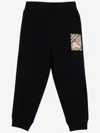 Burberry Boy's Jackson Ekd Label Jogging Pants, 3-14 In Black