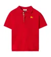Burberry Cotton Piqué Ekd Polo Shirt In Red