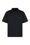Burberry Short-sleeve Wool Polo Shirt In Black