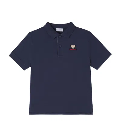 Burberry Kids' Cotton Piqué Polo Shirt In Blue