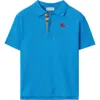 Burberry Cotton Piqué Polo Shirt In Blue