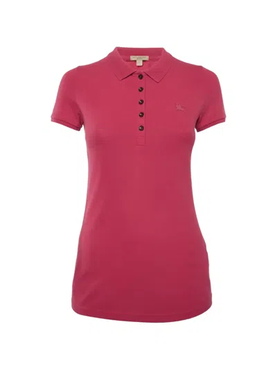 Pre-owned Burberry Cotton Pique Polo Shirt In Pink