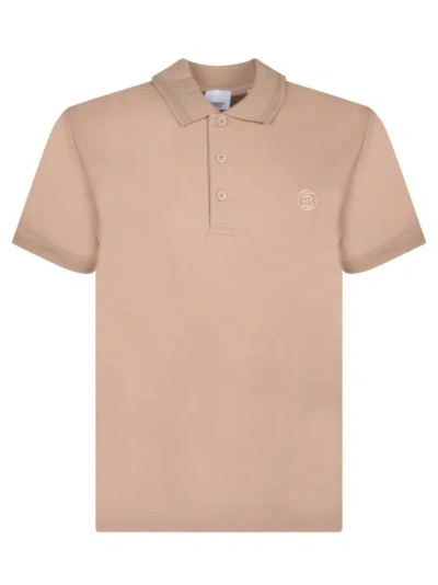 Burberry Cotton Pique Polo Shirt In Pink