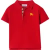 Burberry Babies'  Cotton Piqué Polo Shirt In Red