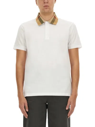 Burberry Cotton Pique Polo In Multi
