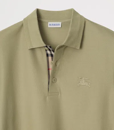Burberry Cotton Piqué Slim Polo Shirt In Sand