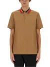 Burberry Cotton Polo In Brown