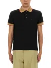 Burberry Men's Cotton Polo Shirts In Black