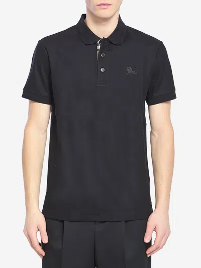 Burberry Cotton Polo In Black