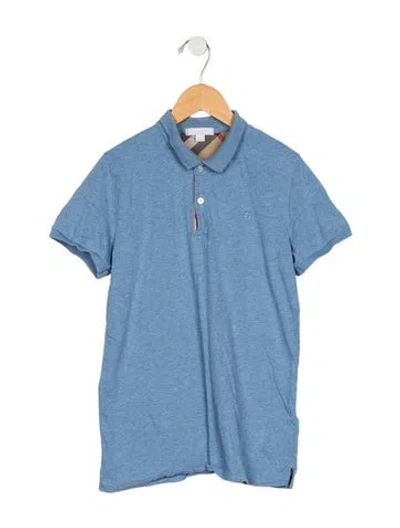 Pre-owned Burberry Kids' Cotton Polo In Blue