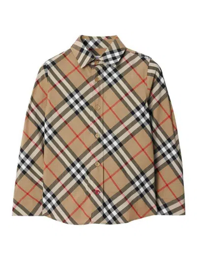 Burberry Kids' Polo - Blanco In Brown