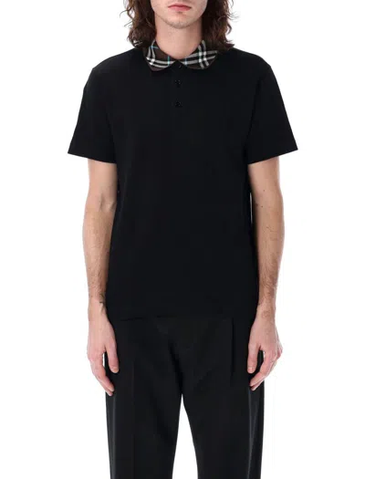 Burberry Cotton Polo Shirt In Black
