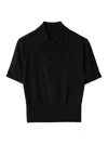 Burberry Cotton Blend Polo Shirt In Black