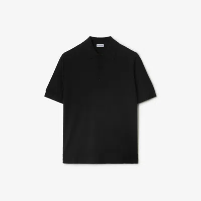 Burberry Cotton Polo Shirt In Black