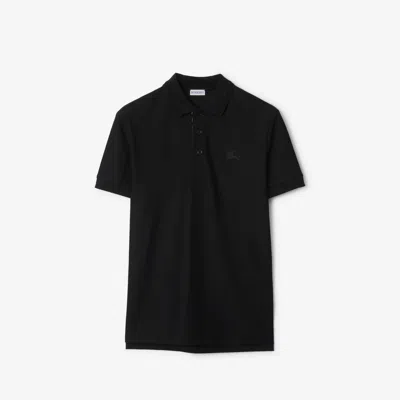 Burberry Cotton Polo Shirt In Black